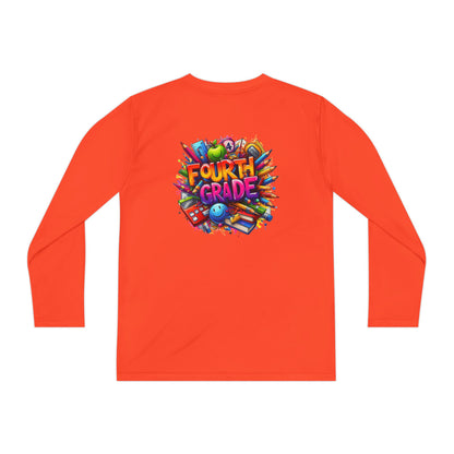 Fourth Grade Long Sleeve Tee — Colorful School Kids Shirt