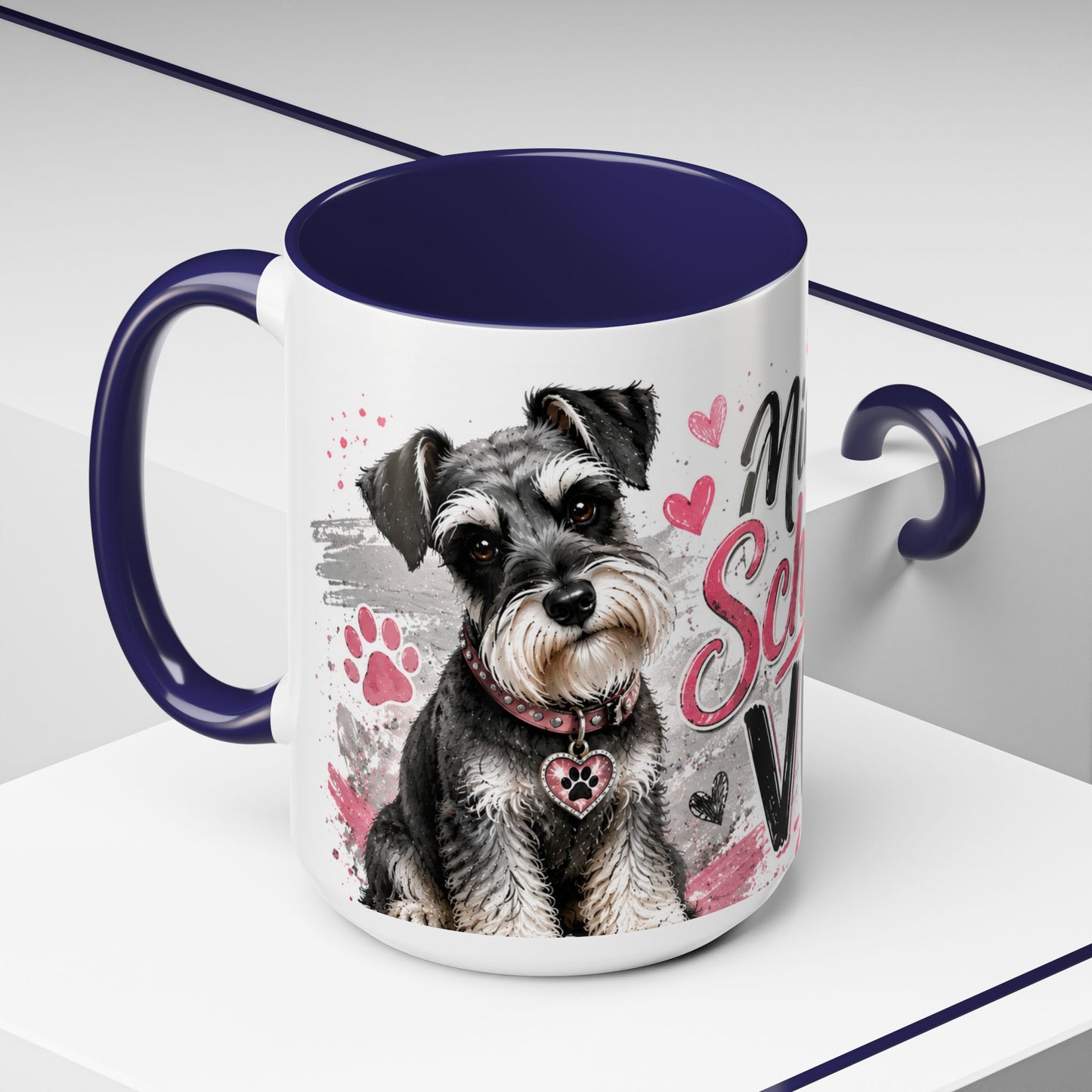 Miniature Schnauzer Vibes Accent Coffee Mug – 11/15oz