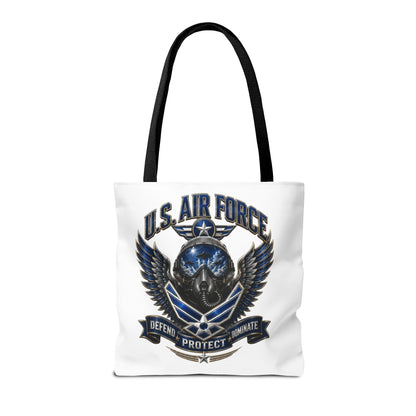 U.S. Air Force Emblem Tote Bag — Military Wings & Skull Design