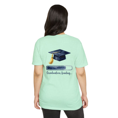 Graduation Loading T-Shirt — Cap & Progress Bar Grad Tee