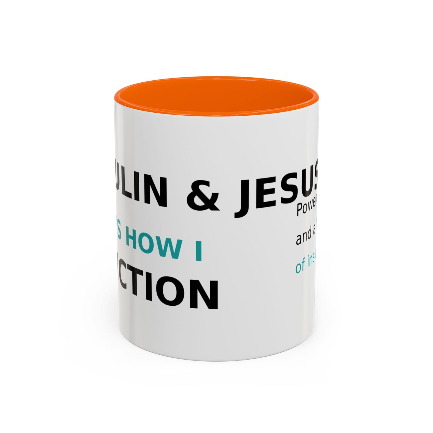 Christian Diabetes Coffee Mug – "Powered by Faith and a Little Bit of Insulin" Accent Mug (11/15oz)
