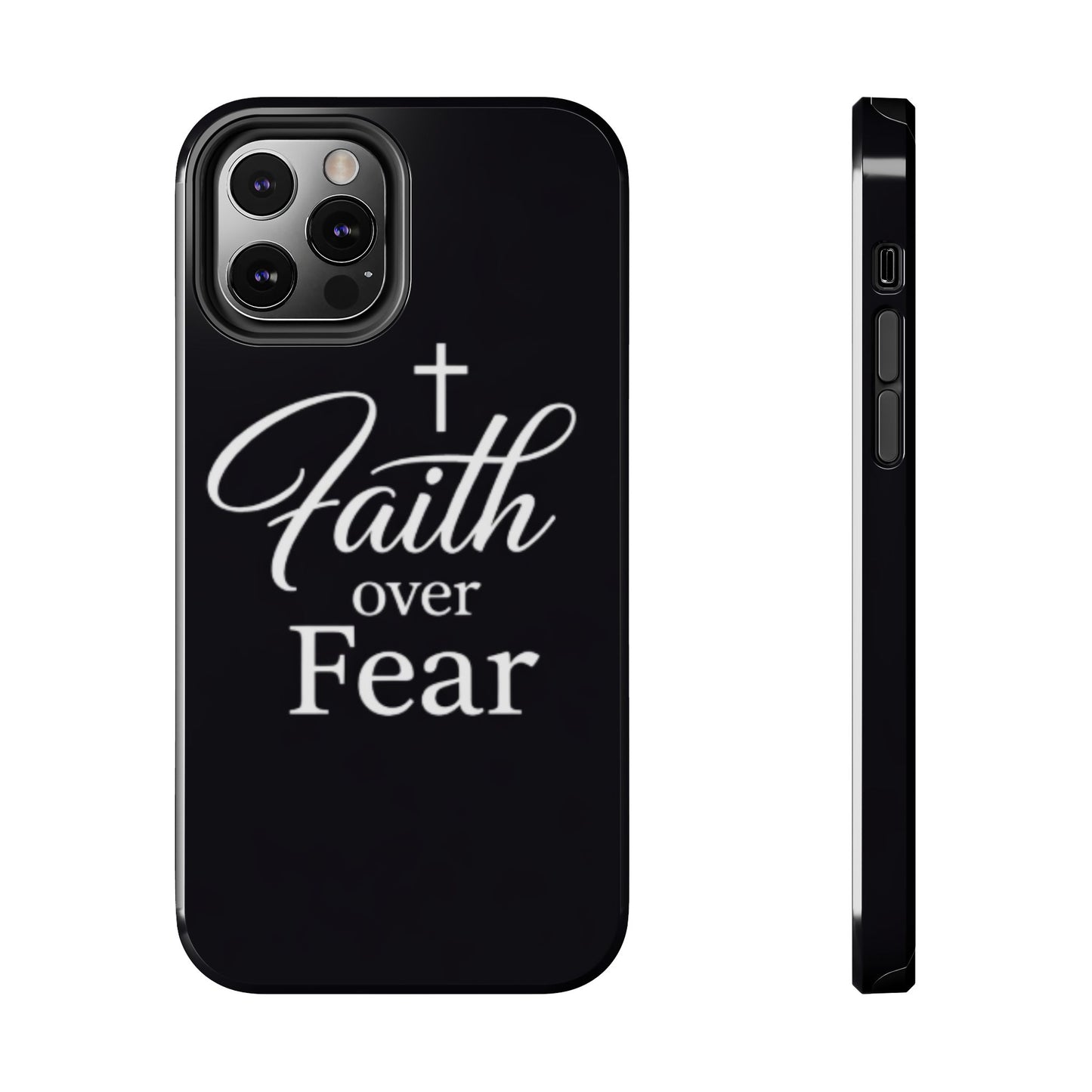 Faith Over Fear Tough Phone Case — Inspirational Christian Cross Phone Cover