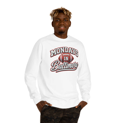 Mondays In Baltimore Football Sweatshirt – Retro Sport Crewneck
