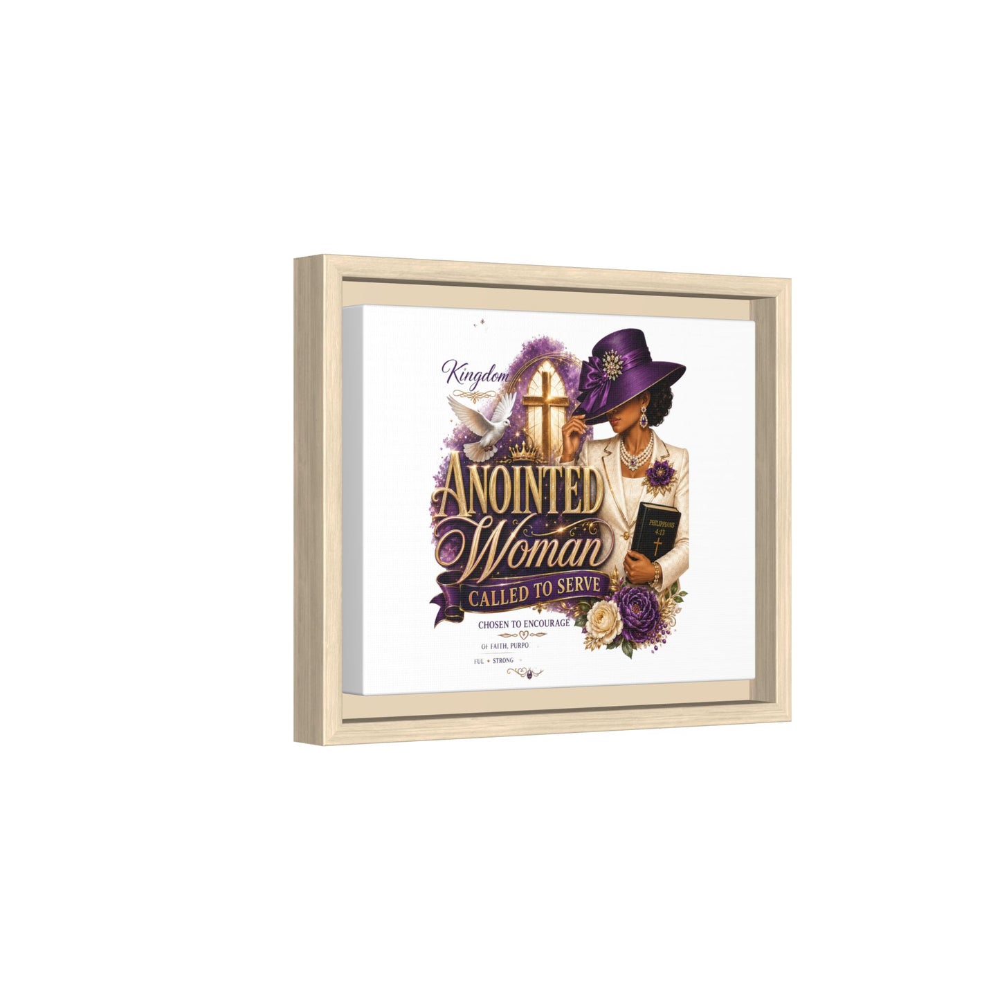 Framed Canvas Print — "Anointed Woman Called to Serve" Christian Wall Art