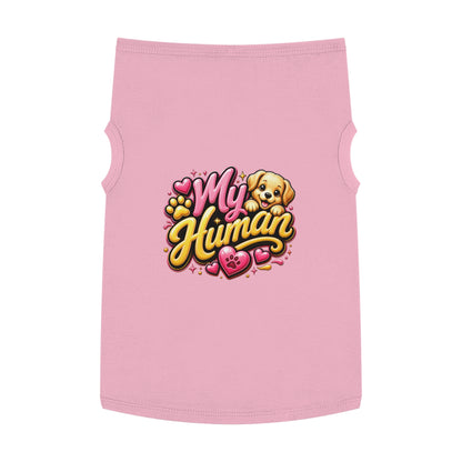 My Human Pet Tank Top — Cute Dog Paw & Heart Graphic
