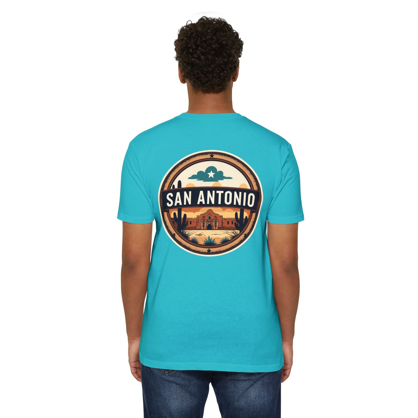 San Antonio Badge T-Shirt — Vintage Desert City Graphic
