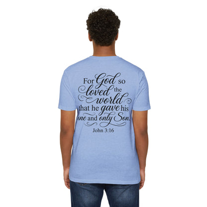 John 3:16 Scripture T‑Shirt — "For God So Loved the World" Christian Tee
