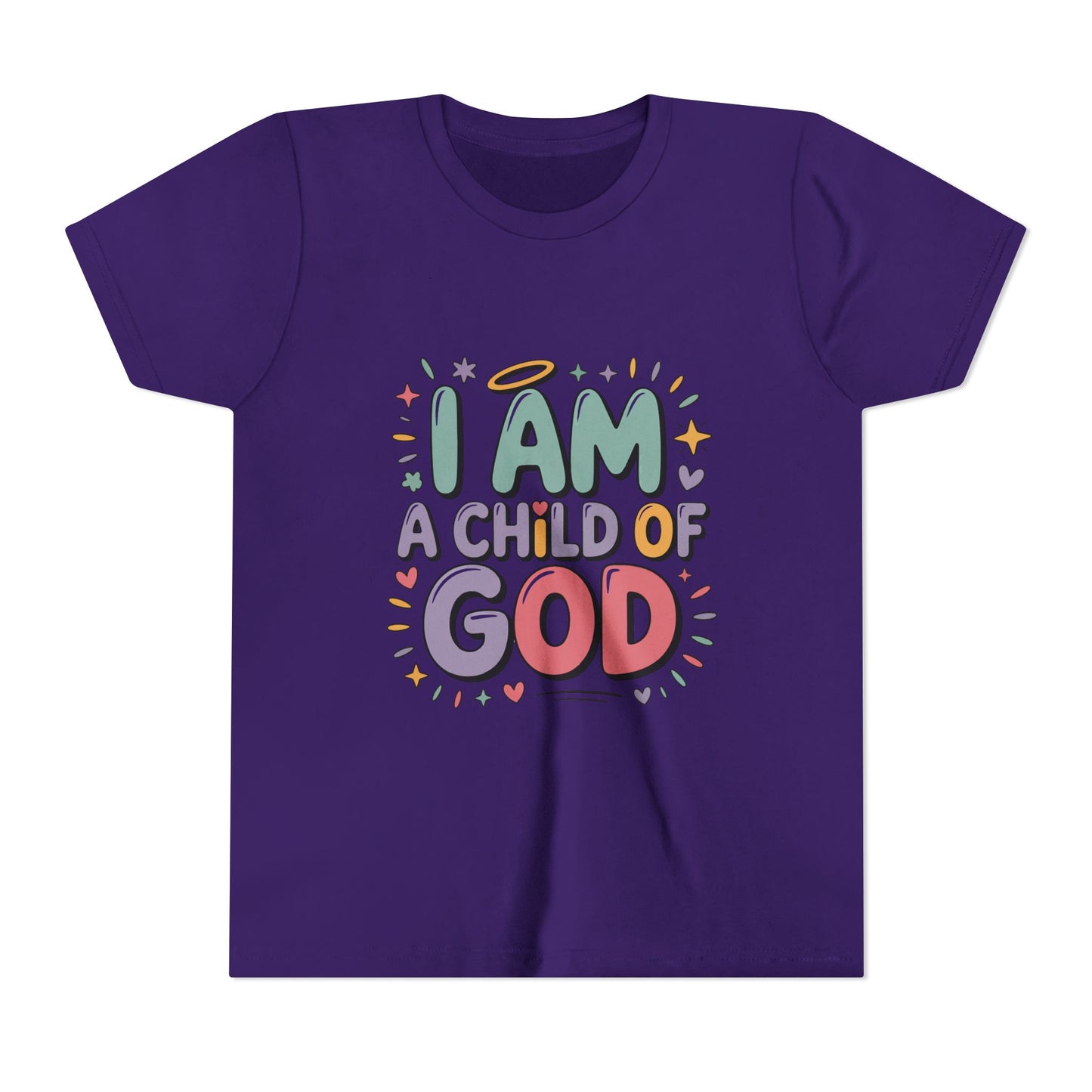 I Am A Child of God Youth Tee — Cute Pastel Christian Kids T-Shirt