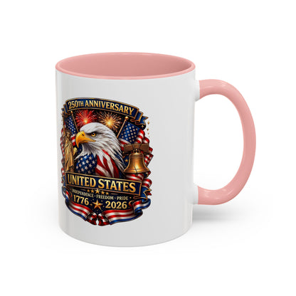 250th Anniversary United States Eagle Coffee Mug – Patriotic 1776–2026 Accent Mug