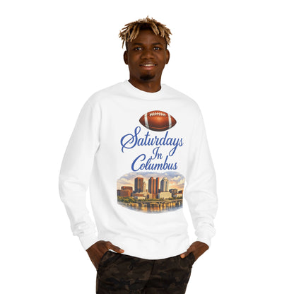 Saturdays in Columbus Sweatshirt — Football City Skyline Crewneck