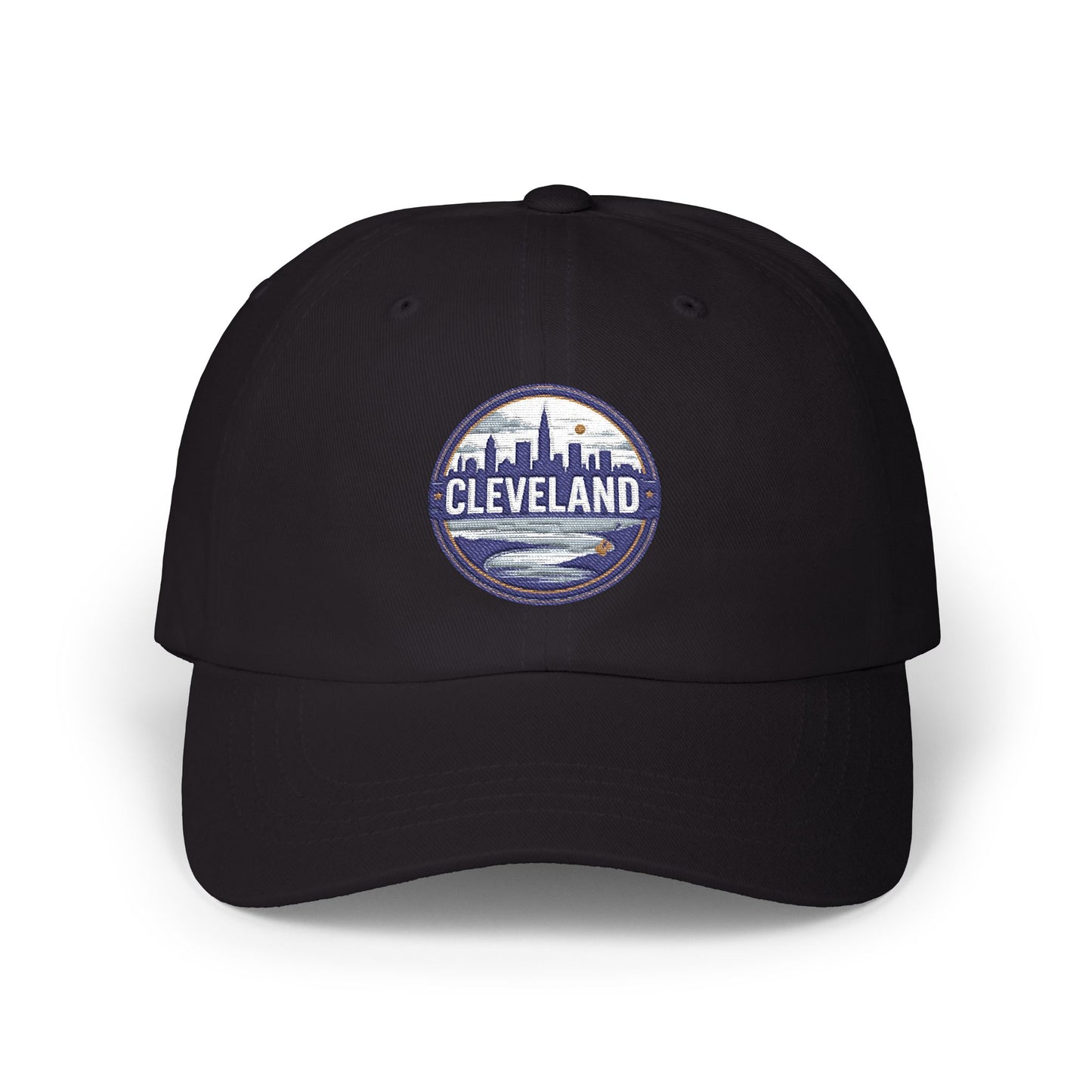 Cleveland Skyline Dad Cap — Embroidered City Patch Baseball Hat