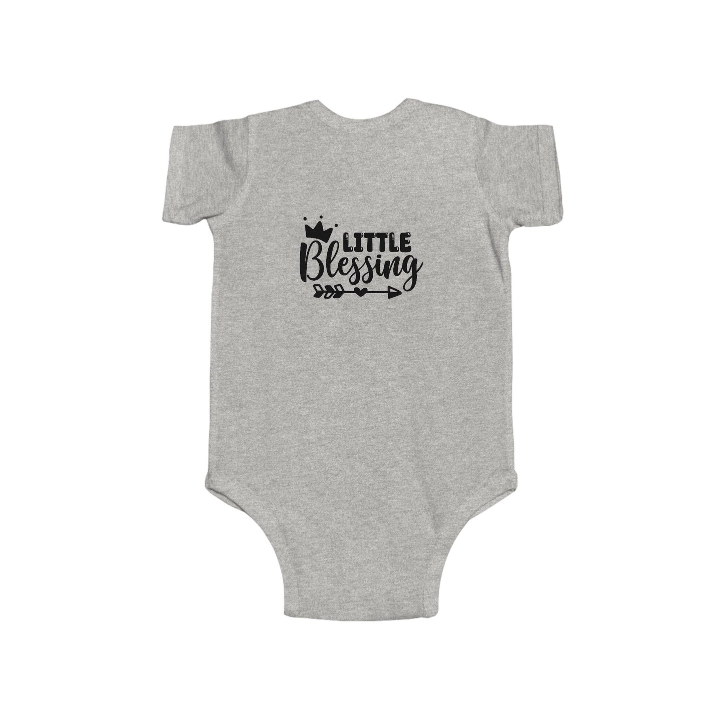Infant Bodysuit "Little Blessing" — Newborn Baby Onesie with Crown Graphic