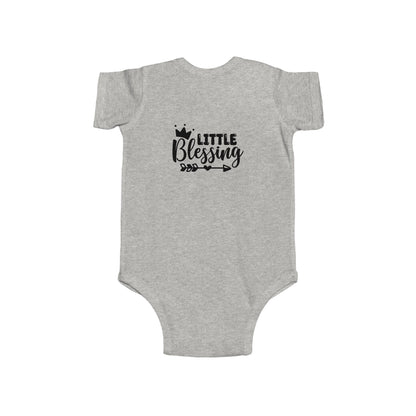 Infant Bodysuit "Little Blessing" — Newborn Baby Onesie with Crown Graphic