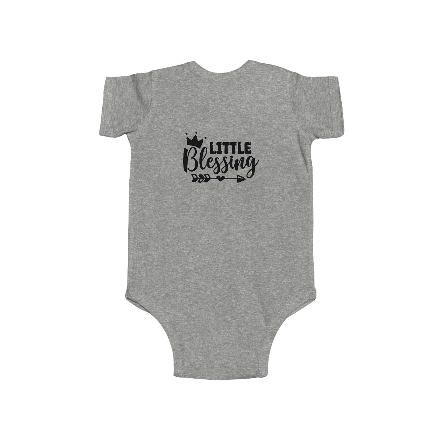 Infant Bodysuit "Little Blessing" — Newborn Baby Onesie with Crown Graphic