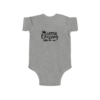 Infant Bodysuit "Little Blessing" — Newborn Baby Onesie with Crown Graphic