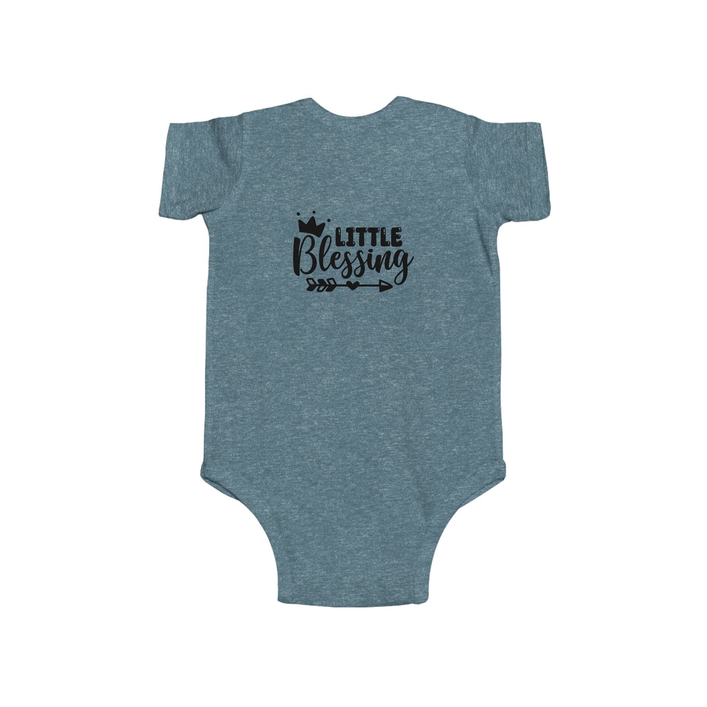 Infant Bodysuit "Little Blessing" — Newborn Baby Onesie with Crown Graphic