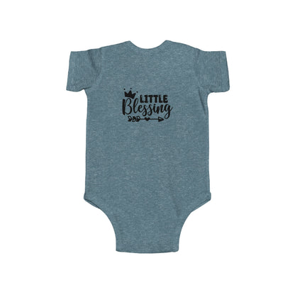 Infant Bodysuit "Little Blessing" — Newborn Baby Onesie with Crown Graphic