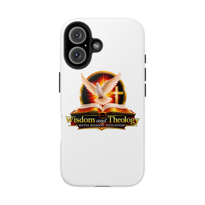 Wisdom and Theology Tough Phone Case — Christian Dove & Cross Design