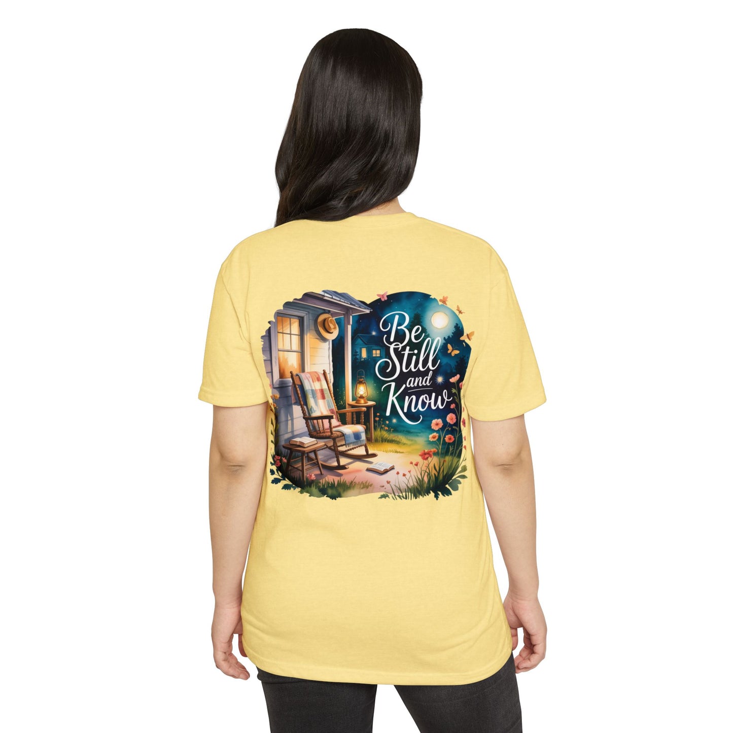 Be Still and Know T-Shirt — Cozy Porch & Moonlight Faith Tee