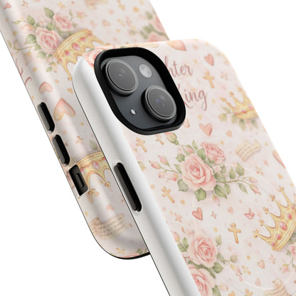Daughter of the King Floral Phone Case — Tough Magnetic Protective Cover