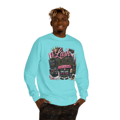 Eyelash Artist Crewneck Sweatshirt — “Lash Technician” Beauty Salon Graphic