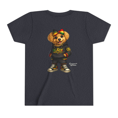 Youth Tee — Rasta Teddy "Black Excellence" Graphic Shirt