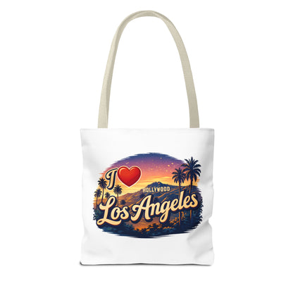 I  Los Angeles Tote Bag – Retro Sunset Hollywood Palm Tree Beach Souvenir