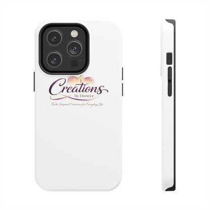 Creations by Donece Soft-Touch Tough Phone Case — Faith-Inspired Logo Protective Cover