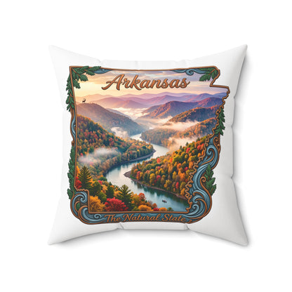 Arkansas Scenic River Pillow — 'The Natural State' Decorative Throw