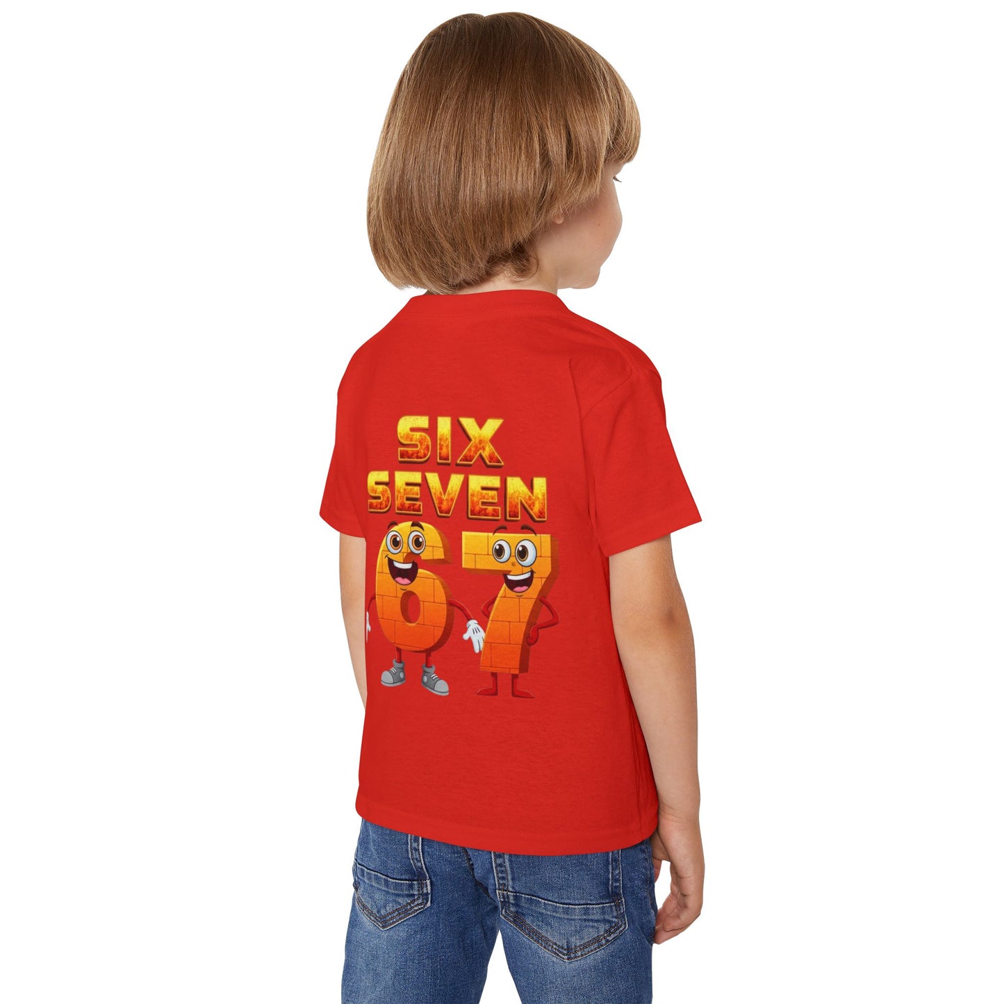 Six Seven 67 Toddler T-Shirt — Cute Number Cartoon Tee for Kids