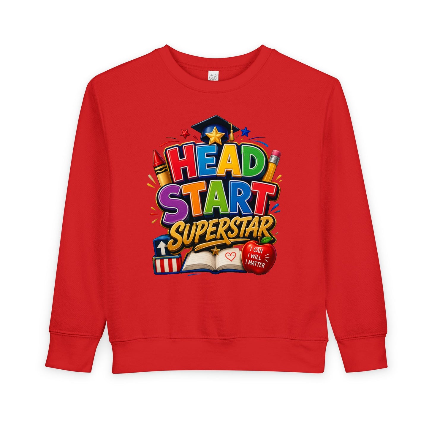Head Start Superstar Toddler Sweatshirt — Colorful Preschool Graduation Gift