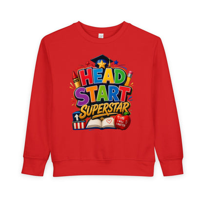 Head Start Superstar Toddler Sweatshirt — Colorful Preschool Graduation Gift