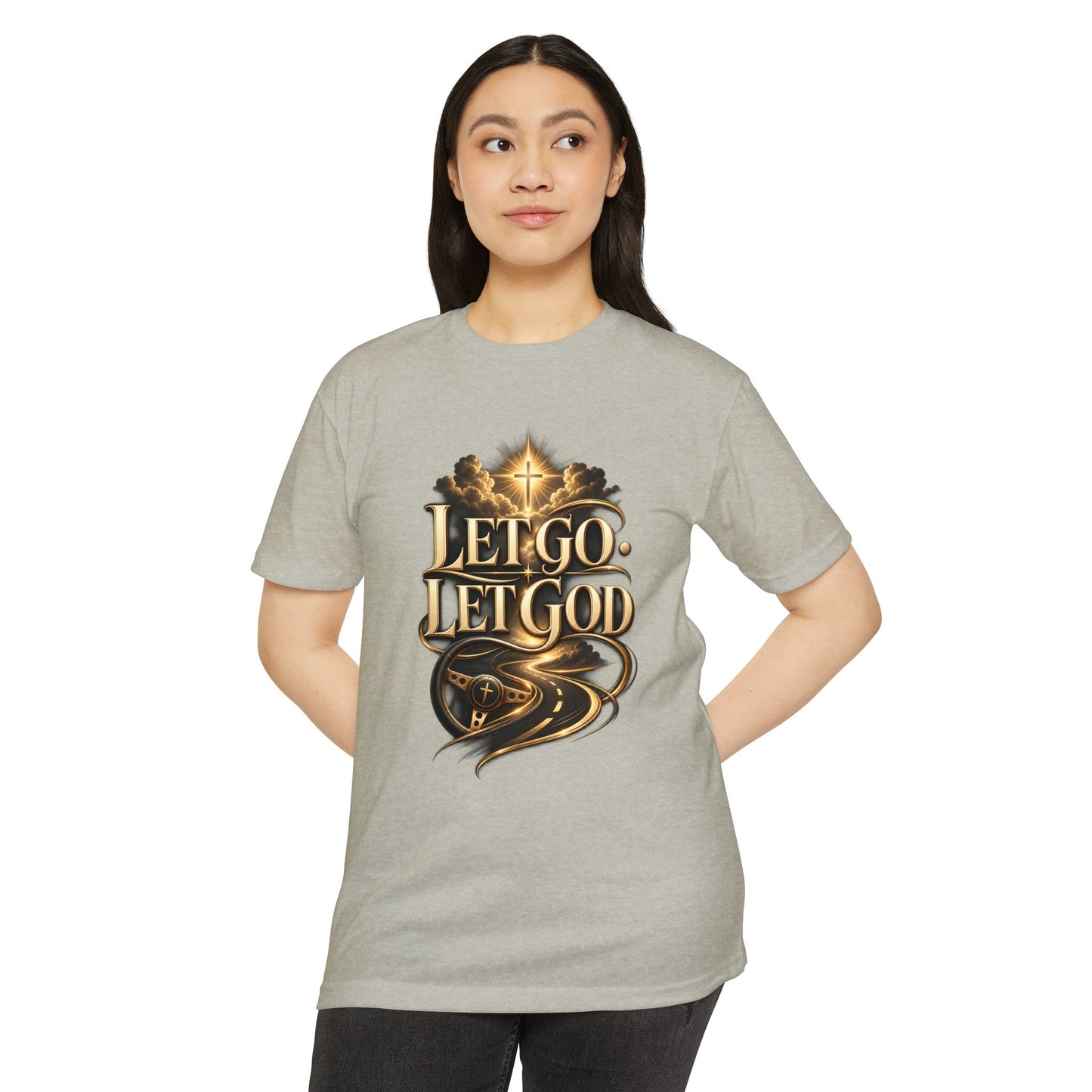 Let Go Let God T-Shirt — Inspirational Christian Faith Tee
