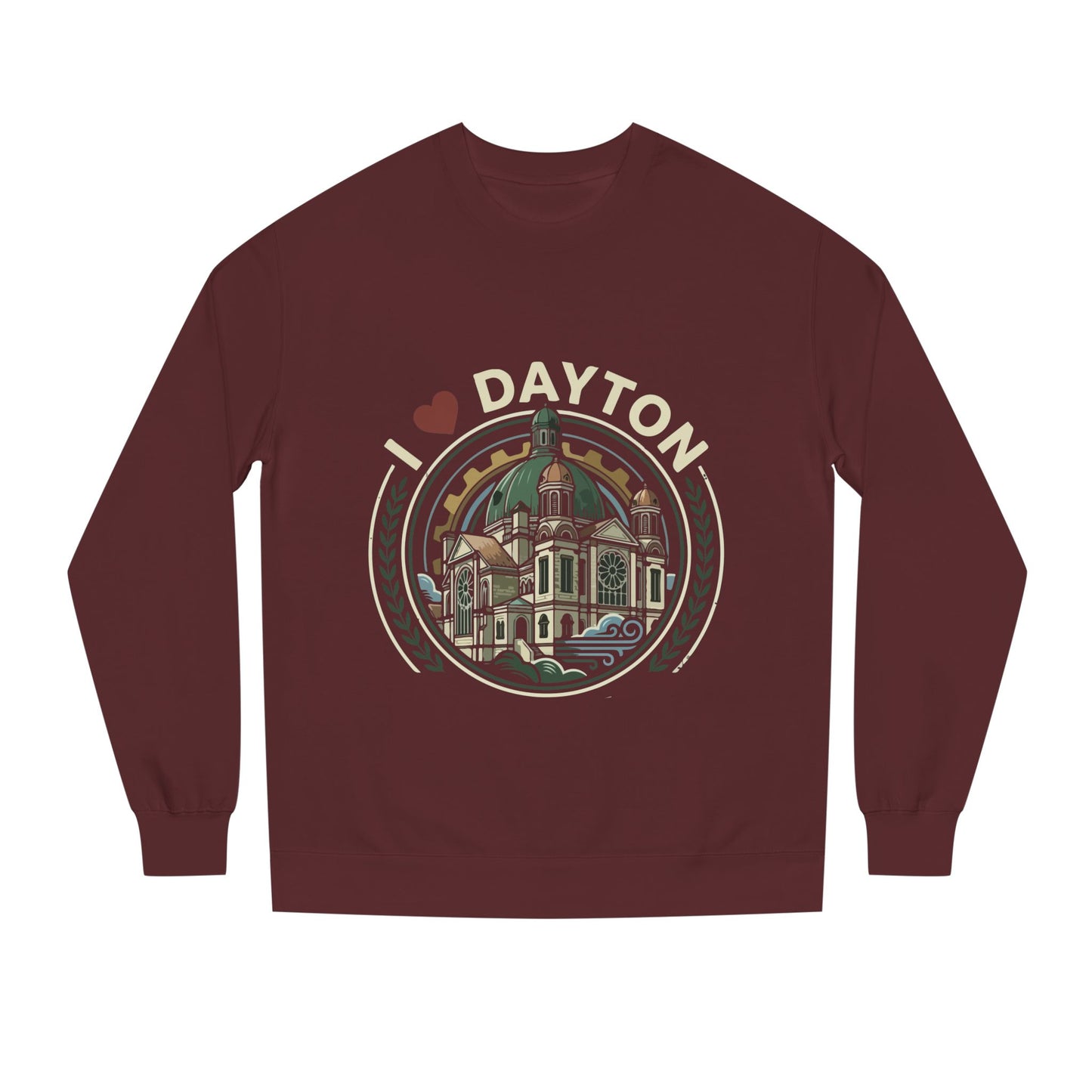 I  Dayton Crewneck Sweatshirt — Retro City Landmark Pullover