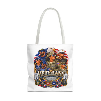 Veterans Tribute Tote Bag – Patriotic Military Honor AOP Tote