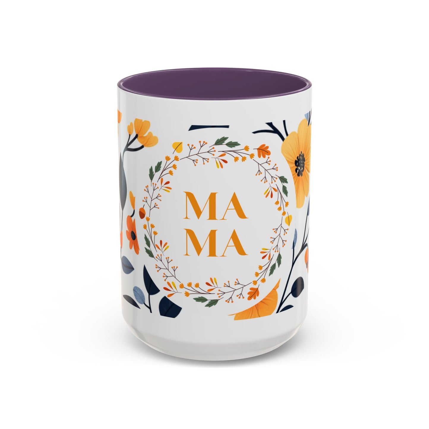 Mama Floral Accent Coffee Mug — Yellow Flower Mother's Day Gift (11/15oz)