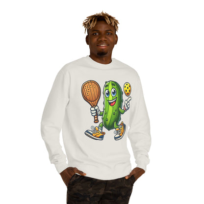 Pickle Pickleball Sweatshirt — Funny Pickle Playing Pickleball Crewneck