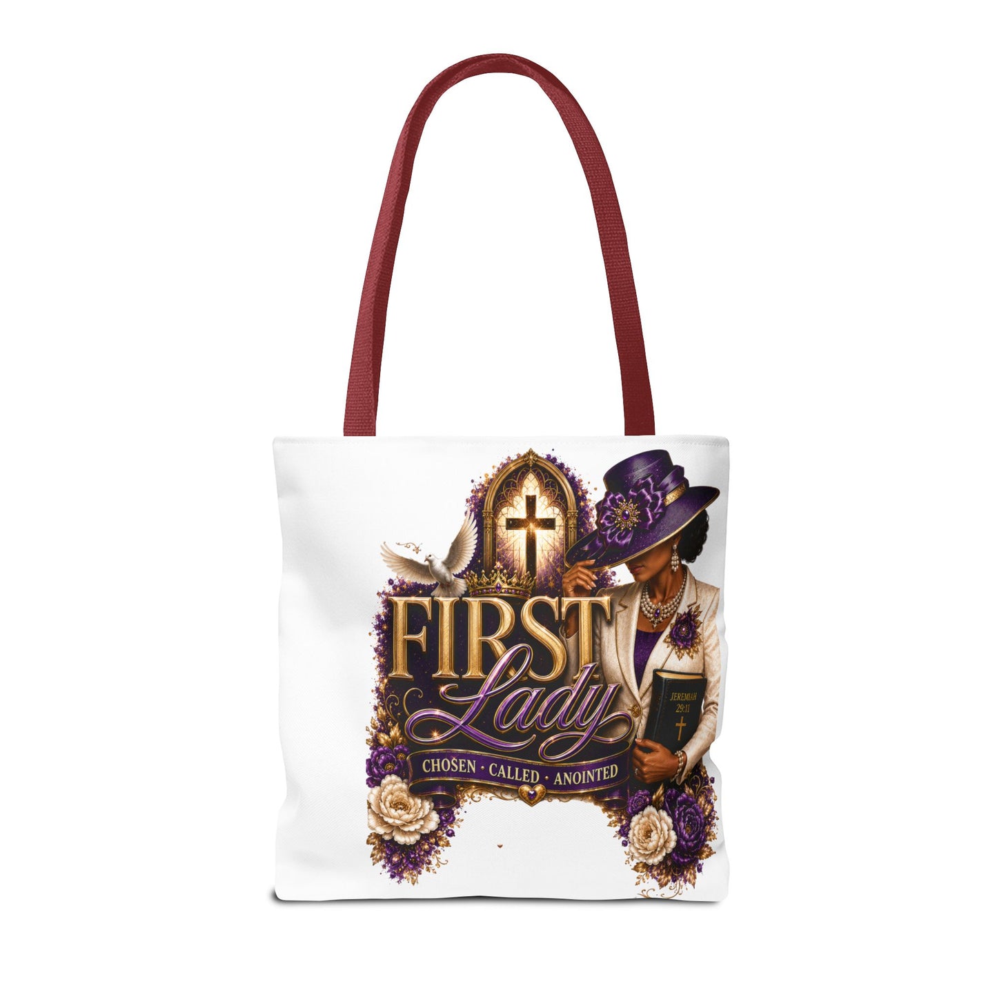 First Lady Christian Tote Bag — Chosen, Called, Anointed Church Purse