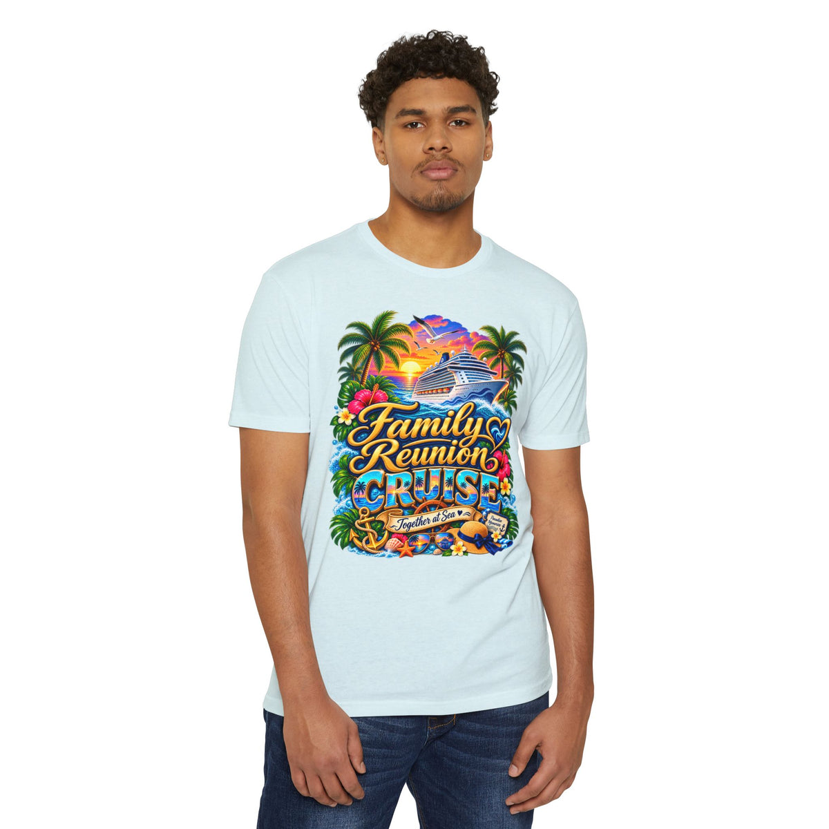 Family Reunion Cruise T-Shirt — Tropical Cruise Crew Tee