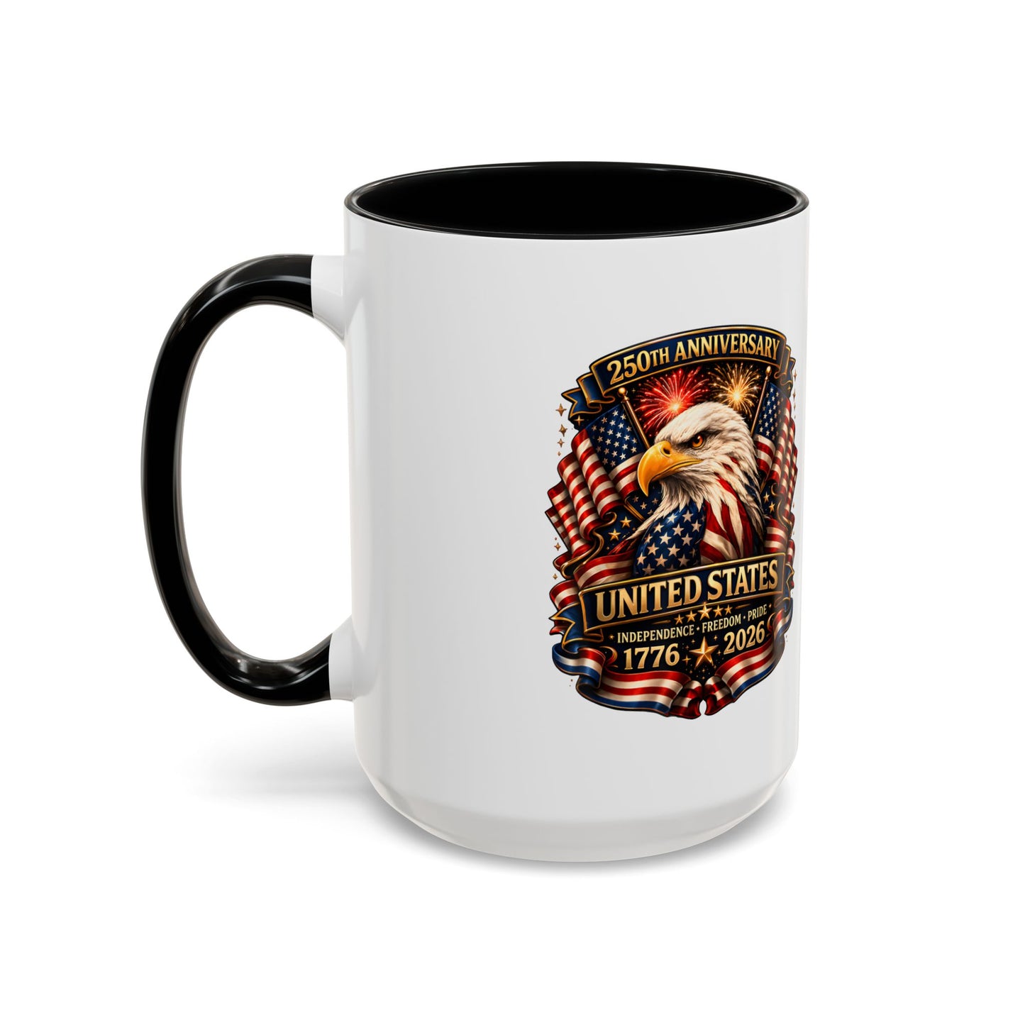 Patriotic Eagle Coffee Mug - United States 250th Anniversary 1776-2026
