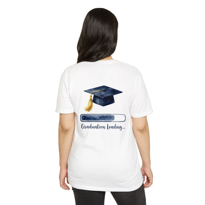 Graduation Loading T-Shirt — Cap & Progress Bar Grad Tee