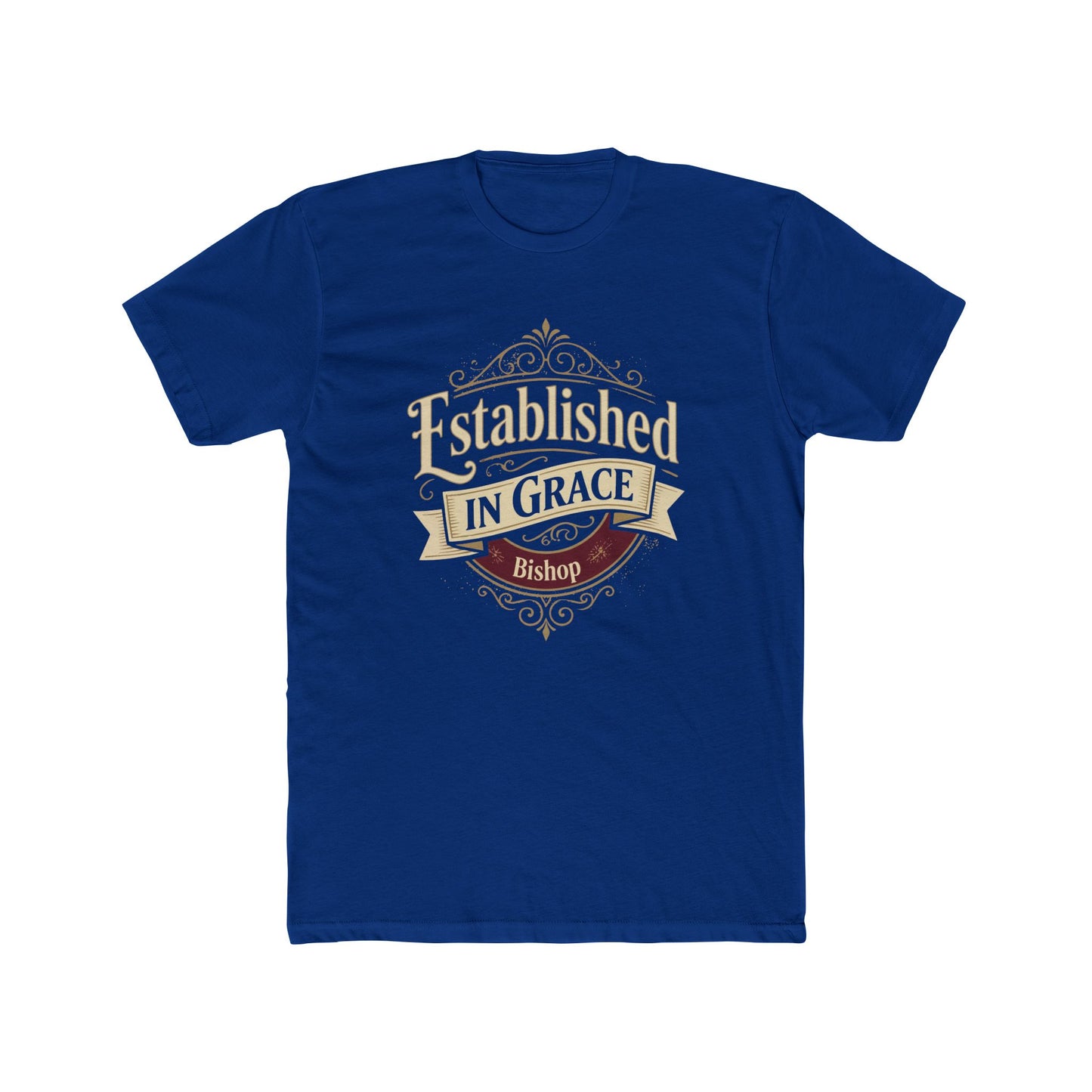Established in Grace Bishop T‑Shirt — Vintage Christian Faith Tee