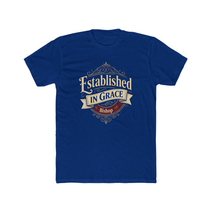 Established in Grace Bishop T‑Shirt — Vintage Christian Faith Tee