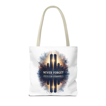 Never Forget Memorial Tote Bag — 9/11 Tribute Skyline All-Over Print