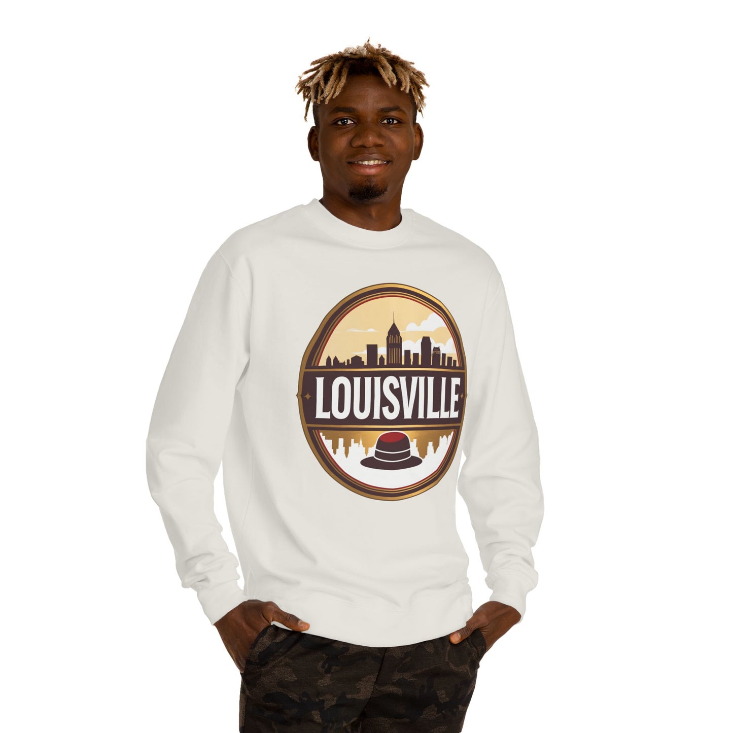 Louisville Skyline Sweatshirt — Derby Hat Retro Crew Neck
