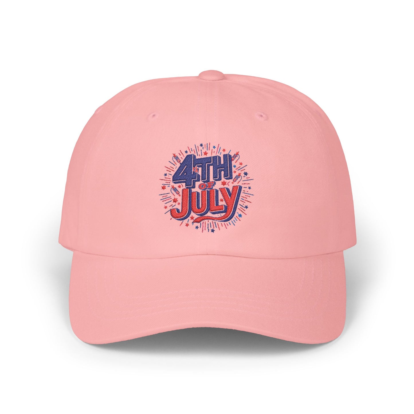 4th of July Dad Cap – Patriotic Baseball Hat with Firework Graphic
