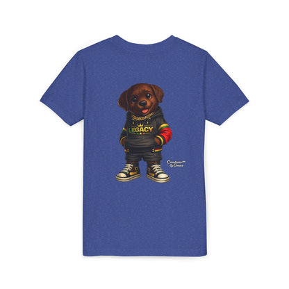 Youth Tee — Cute Rottweiler Puppy in 'Legacy' Hoodie Kids T‑Shirt