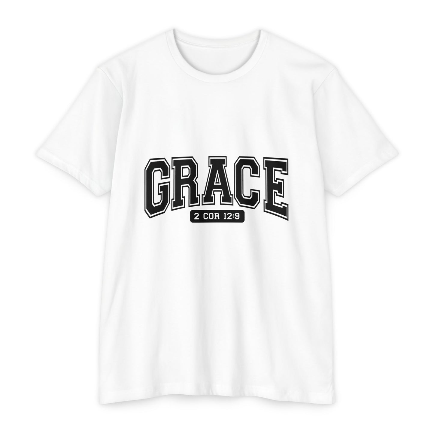 Grace T-Shirt — Faith Graphic Tee ("GRACE" with 2 Cor 12:9)