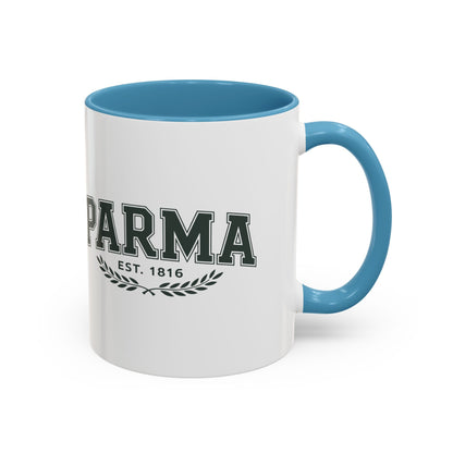 Parma Established 1816 Accent Coffee Mug — Vintage Collegiate Ceramic Coffee Cup
