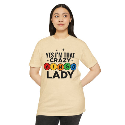Bingo Lady T-Shirt — "Yes I'm That Crazy Bingo Lady" Funny Graphic Tee